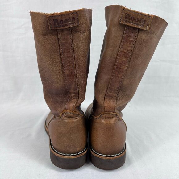 Roots Made in Canada Leather Pull On Boots Brown Women’s 6.5–7 - Picture 4 of 9